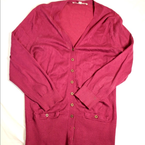 Cleo Dark Red Cardigan - Picture 3 of 3